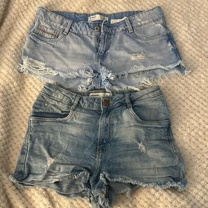 2 pairs Zara shorts